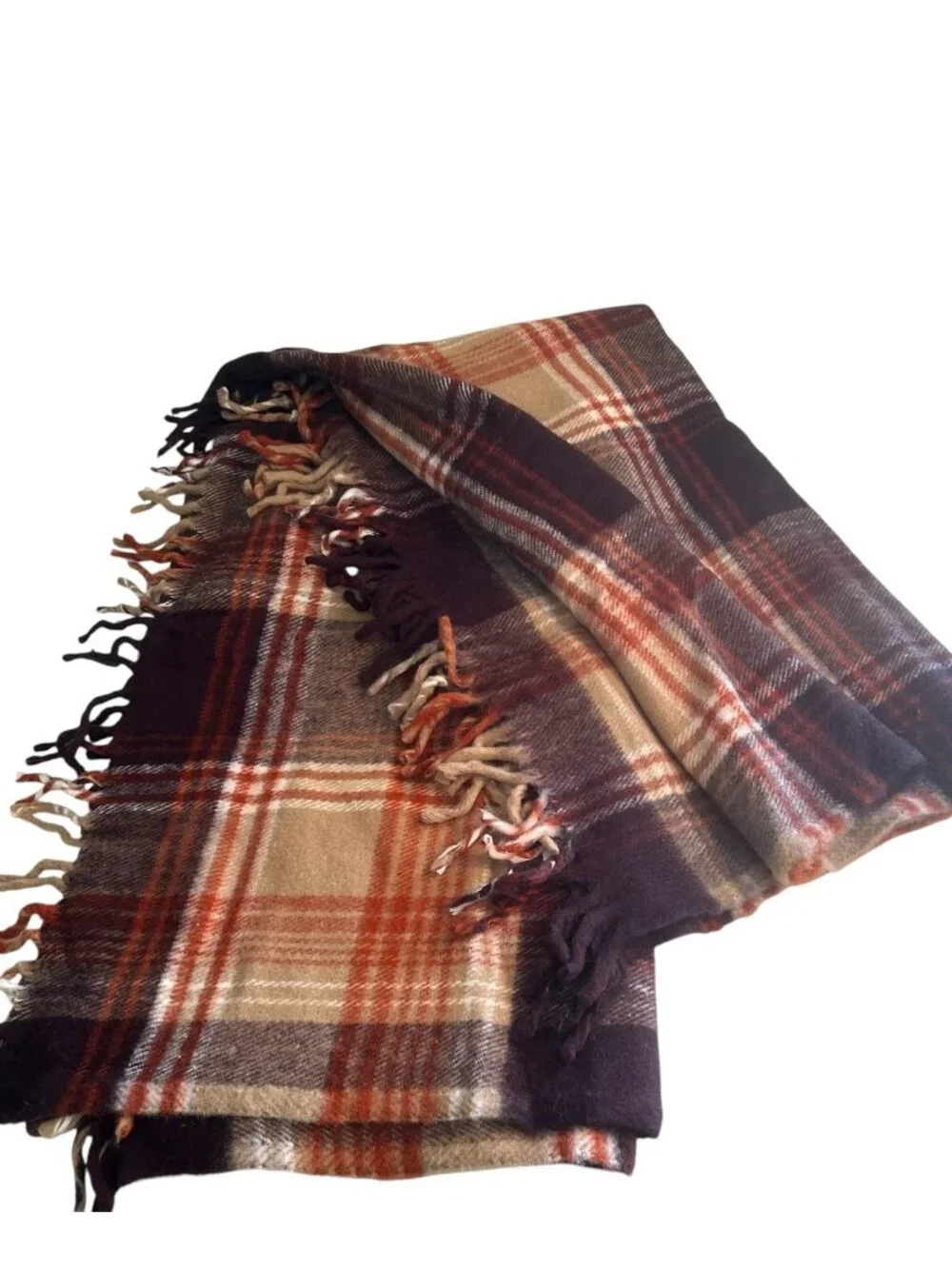 Vtg FARIBO Woolen Blanket 54